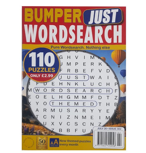 Bumper wordsearch puzzle - bumper,